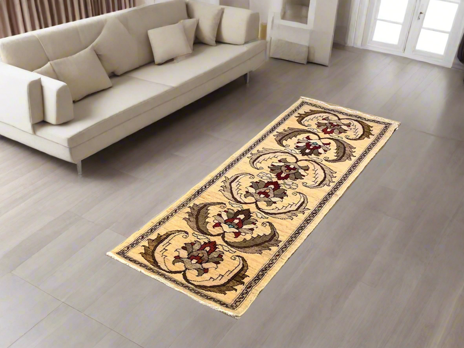 Hand-Knotted Sultanabad Vegetable-Dyed Wool Rug, 1' 10" x 4' 10"  (K)