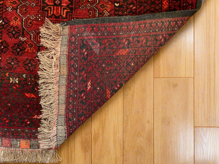 Terkaman Tribal Afghan Oriental Rug, size 3" x 9' 7"  (C)