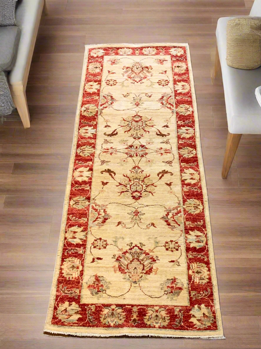 Hand-Knotted Sultanabad Vegetable-Dyed Wool Rug, 2' 5" x 9' 5"  (K)
