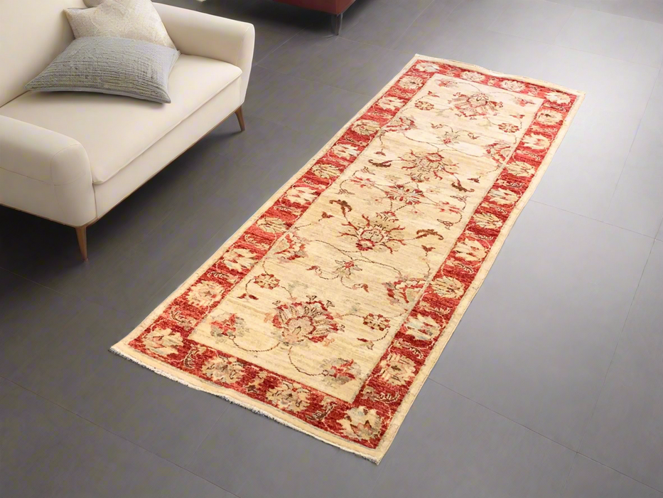 Hand-Knotted Sultanabad Vegetable-Dyed Wool Rug, 2' 5" x 9' 5"  (K)