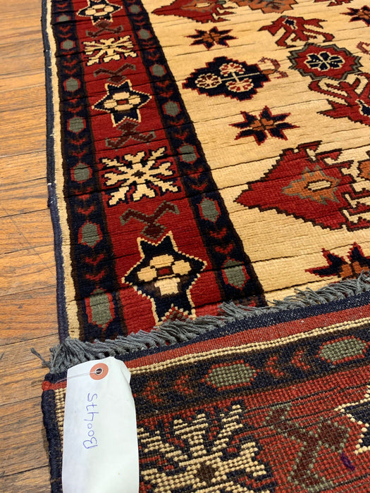 Terkaman Tribal Afghan Oriental Rug, size 2' 8" x 9' 4"  (Q)