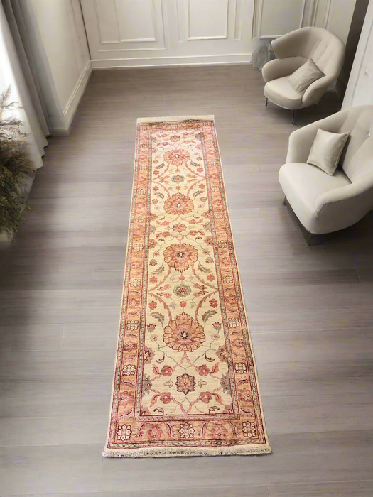 Hand-Knotted Sultanabad Vegetable-Dyed Wool Rug, 2' 5" x 9' 5" (K)