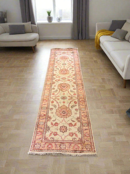 Hand-Knotted Sultanabad Vegetable-Dyed Wool Rug, 2' 5" x 9' 5" (K)