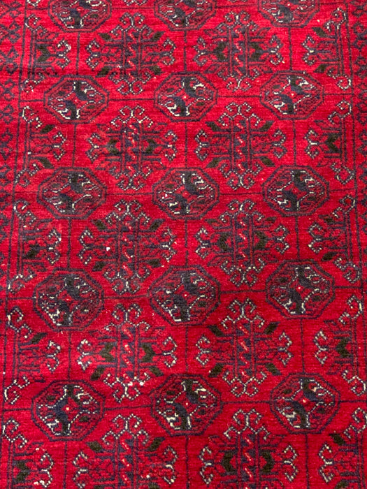 Terkaman Tribal Afghan Oriental Rug, size 2' 9" x 9' 1" (C)