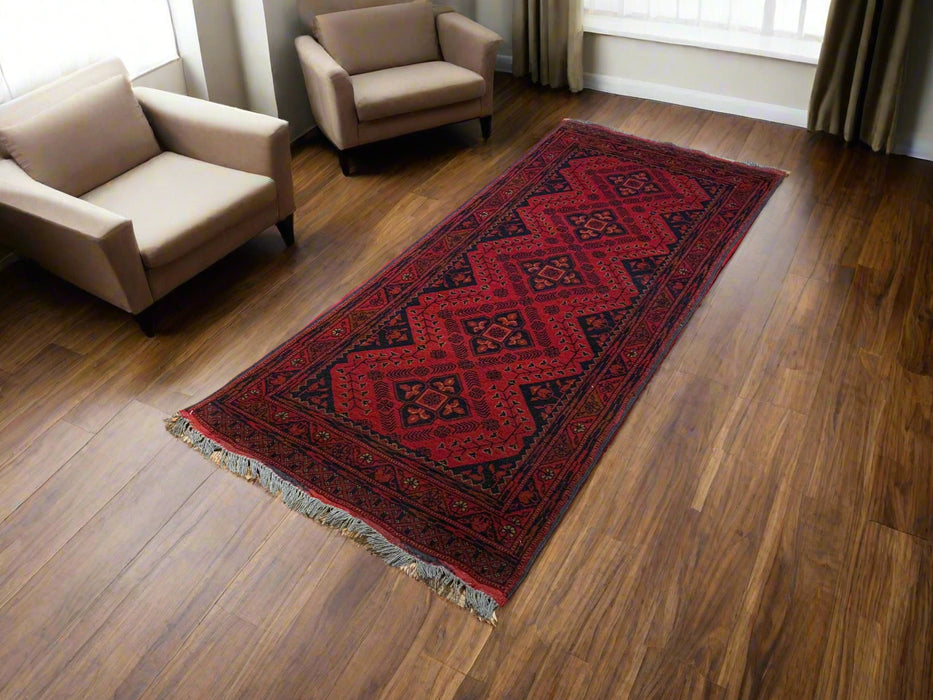 Terkaman Tribal Afghan Oriental Rug, size 2' 7 "x 6' 5"  (C)