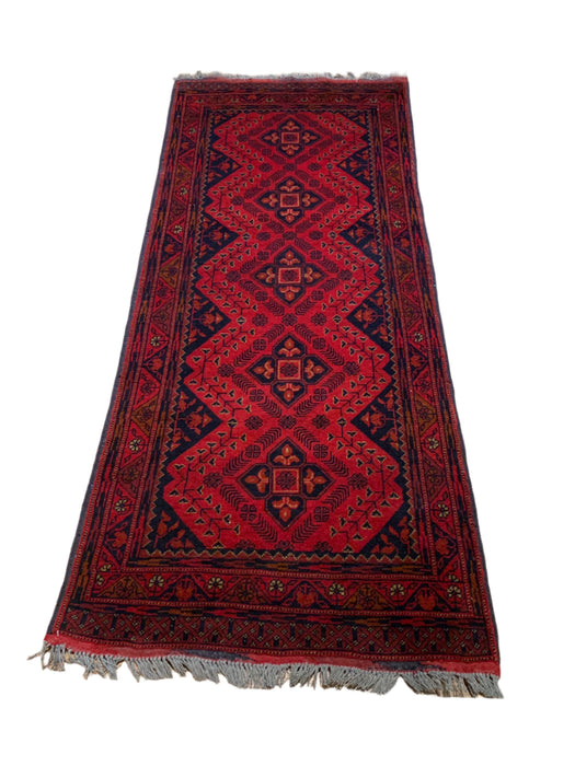 Terkaman Tribal Afghan Oriental Rug, size 2' 7 "x 6' 5"  (C)