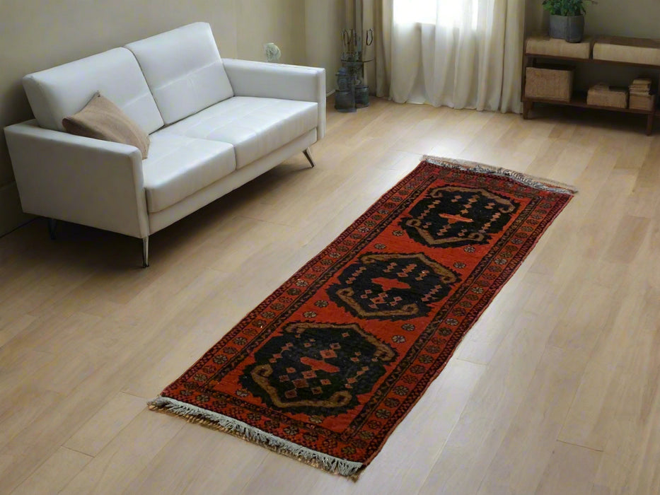 Terkaman Tribal Afghan Oriental Rug, size 1' 8" x 4' 8"  (C)