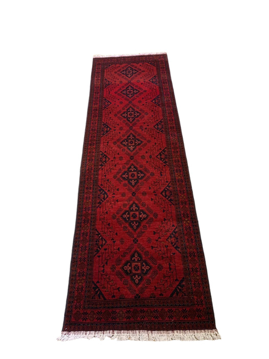 Terkaman Tribal Afghan Oriental Rug, size 2' 10" x 9' 5"  (C)