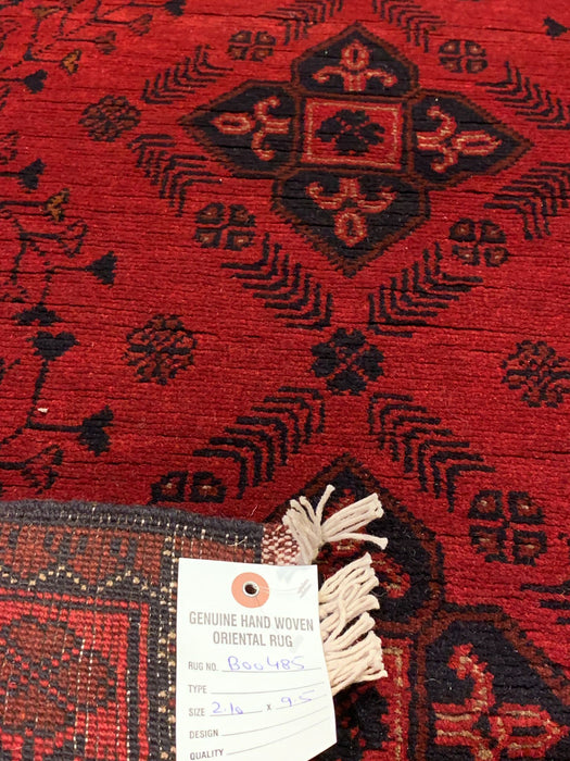 Terkaman Tribal Afghan Oriental Rug, size 2' 10" x 9' 5"  (C)