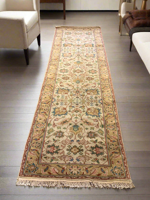 Sultanabad 100% wool Hand Made Rug - size 2' 7" x 9' 8" (P)