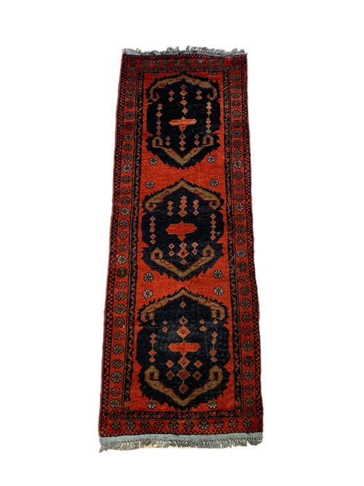 Terkaman Tribal Afghan Oriental Rug, size 1' 8" x 4' 8"  (C)