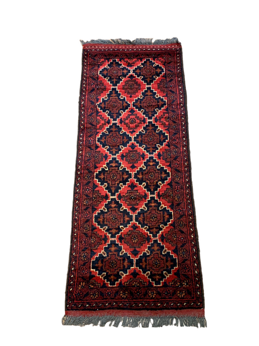 Terkaman Tribal Afghan Oriental Rug, size 1' 10" x 4' 8"  (C)