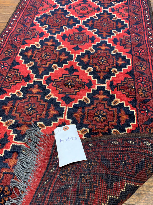 Terkaman Tribal Afghan Oriental Rug, size 1' 10" x 4' 8"  (C)