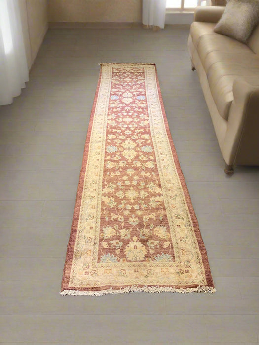 Hand-Knotted Sultanabad Vegetable-Dyed Wool Rug, 2' 8" x 12' 9"  (K)