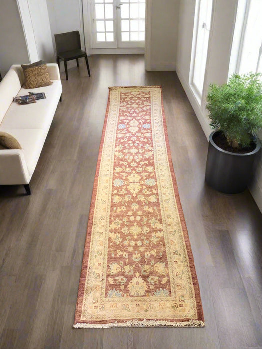 Hand-Knotted Sultanabad Vegetable-Dyed Wool Rug, 2' 8" x 12' 9"  (K)