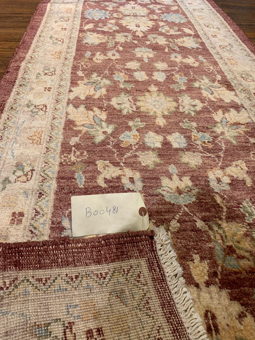Hand-Knotted Sultanabad Vegetable-Dyed Wool Rug, 2' 8" x 12' 9"  (K)