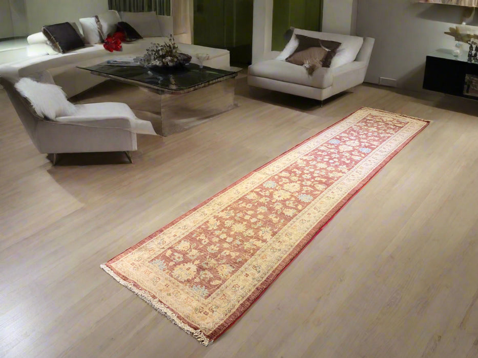 Hand-Knotted Sultanabad Vegetable-Dyed Wool Rug, 2' 8" x 12' 9"  (K)