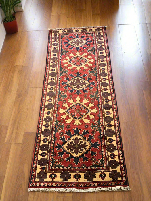 Terkaman Tribal Afghan Oriental Rug, size 2' 8" x 7' 5"  (Q)