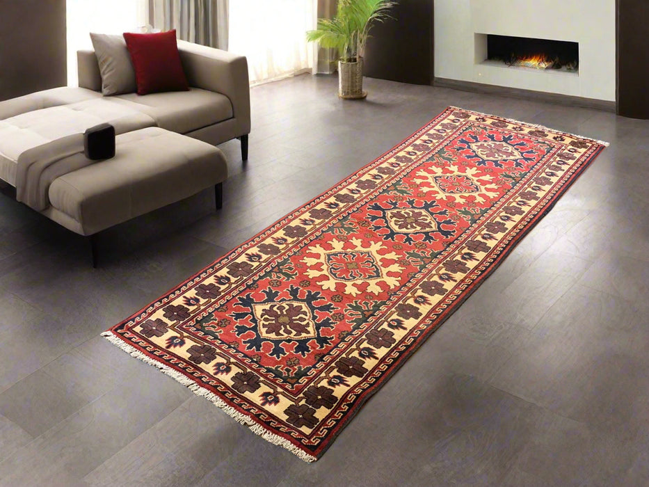 Terkaman Tribal Afghan Oriental Rug, size 2' 8" x 7' 5"  (Q)