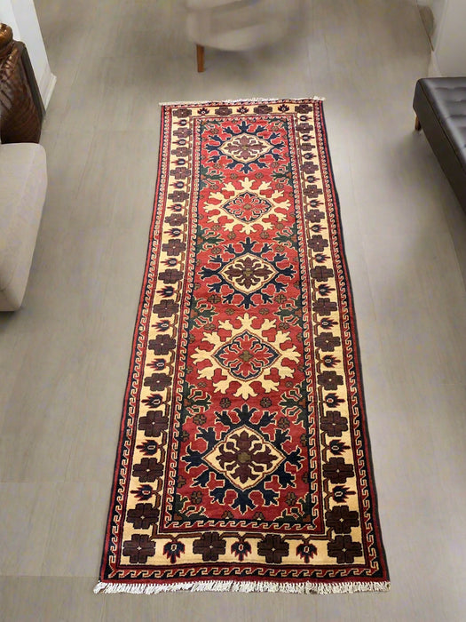 Terkaman Tribal Afghan Oriental Rug, size 2' 8" x 7' 5"  (Q)