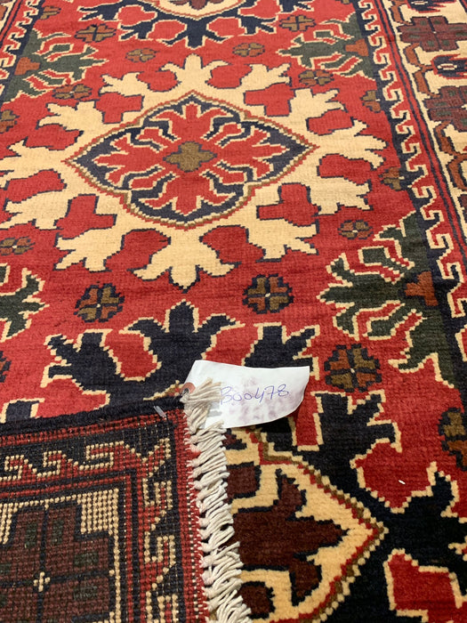 Terkaman Tribal Afghan Oriental Rug, size 2' 8" x 7' 5"  (Q)