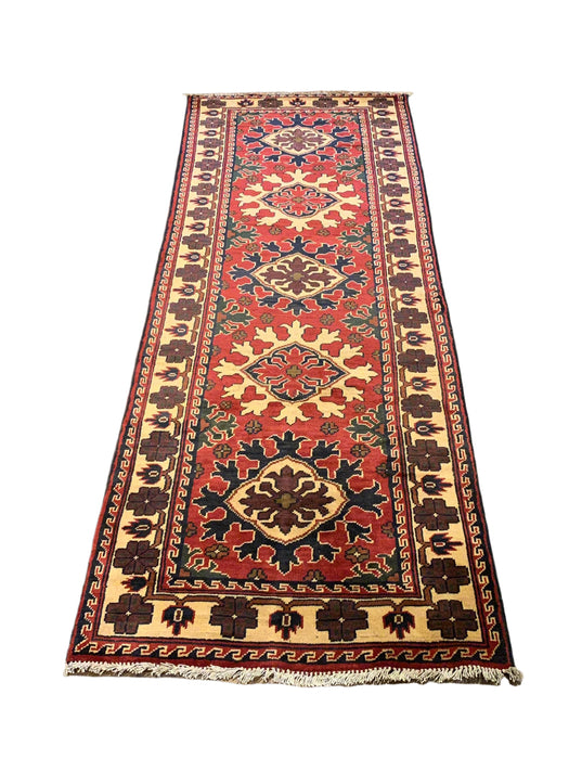 Terkaman Tribal Afghan Oriental Rug, size 2' 8" x 7' 5"  (Q)