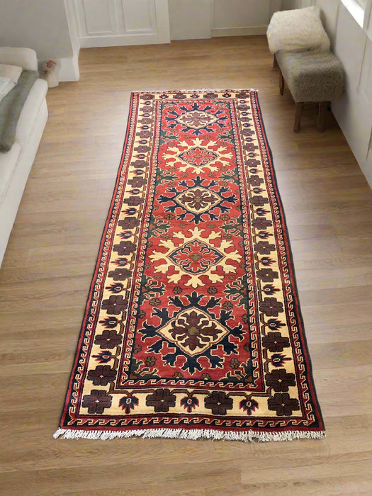 Terkaman Tribal Afghan Oriental Rug, size 2' 8" x 7' 5"  (Q)