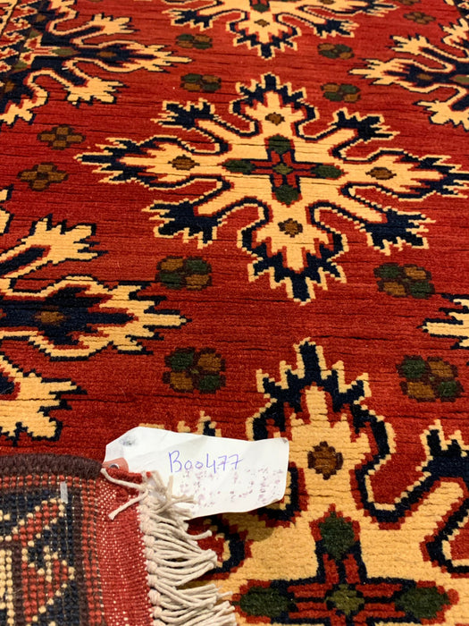 Terkaman Tribal Afghan Oriental Rug, size 2' 9" x 9' 5"  (Q)