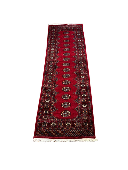 Hand-Knotted Pakistani Bokhara Rug – 100% Wool, size 2' 7" x 8"  (M)