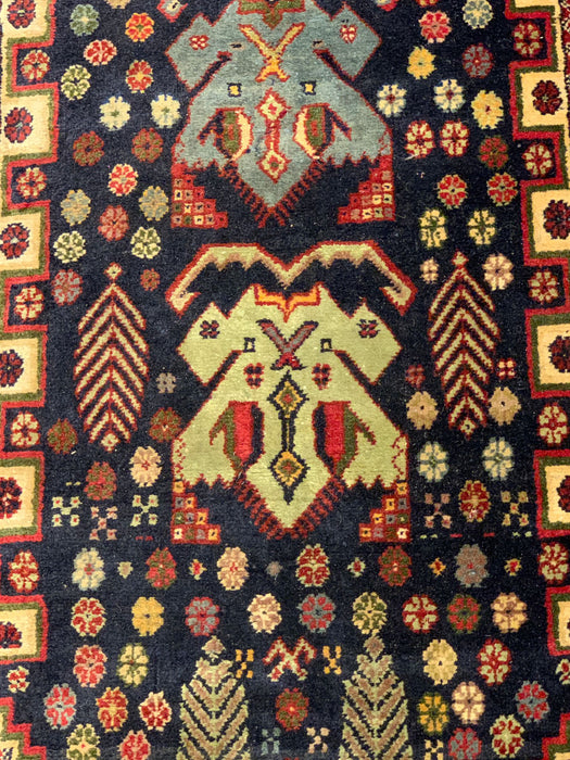 Timeless Beauty, Woven by Hand. Antique Persian Hamadan Rug, size 2' 10" x 9' 7"