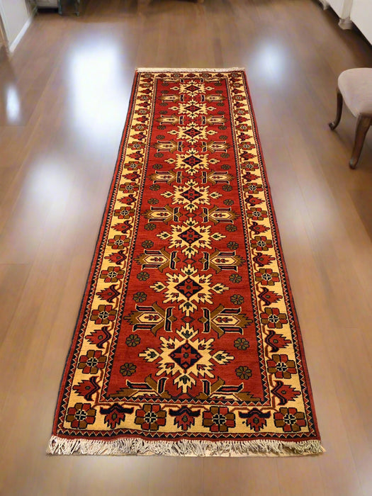 Terkaman Tribal Afghan Oriental Rug, size 2' 10" x 9' 7" (Q)