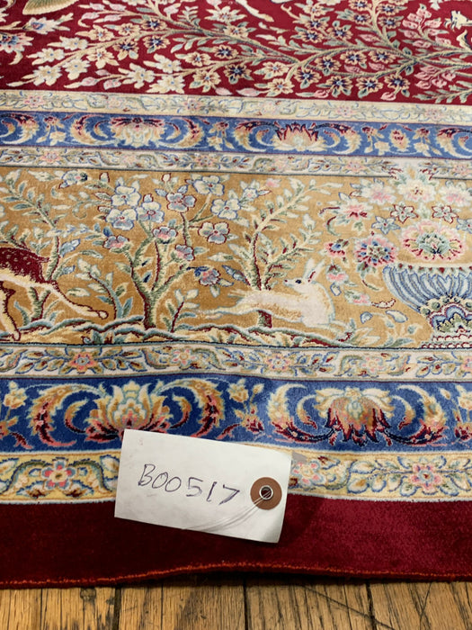Exquisite 100% Silk Persian Design Rug – Elegant and Luxurious, size  8' 3" x 11'