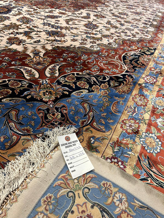 Exquisite 100% Silk Persian Design Rug – Elegant and Luxurious, size 9' 9" x 12' 9"  (H)