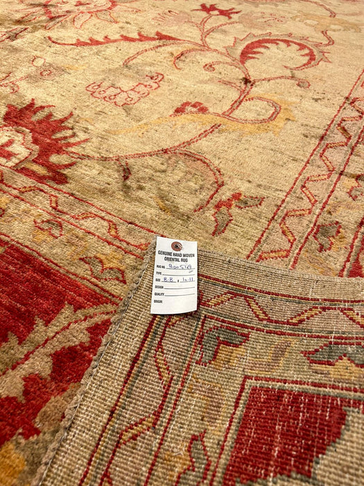 Hand-Knotted Sultanabad Vegetable-Dyed Wool Rug, 9" x 12"  (K)