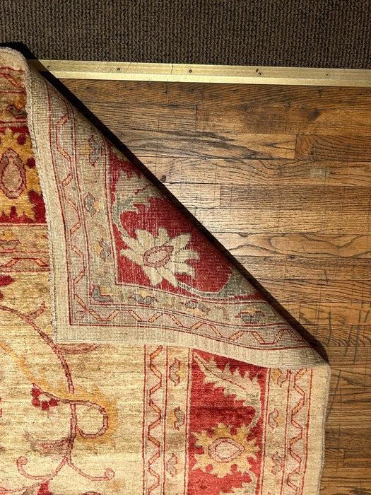 Hand-Knotted Sultanabad Vegetable-Dyed Wool Rug, 9" x 12"  (K)