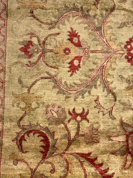 Hand-Knotted Sultanabad Vegetable-Dyed Wool Rug, 9" x 12"  (K)