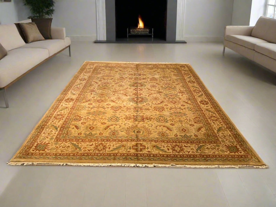 Sultanabad 100% wool Hand Made Rug - size 9" x 12"  (P)