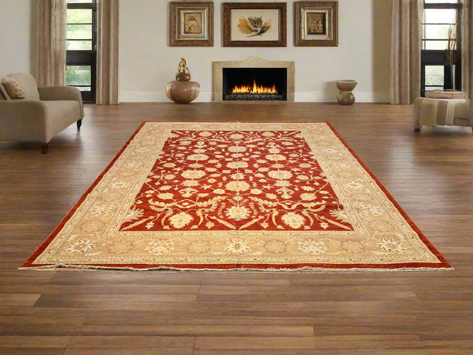 Hand-Knotted Sultanabad Vegetable-Dyed Wool Rug, 9" x 11' 8"  (K)