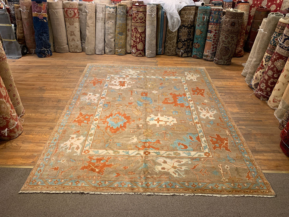 Hand-Knotted Sultanabad Vegetable-Dyed Wool Rug, 9' 2" x 11' 9"  (K)