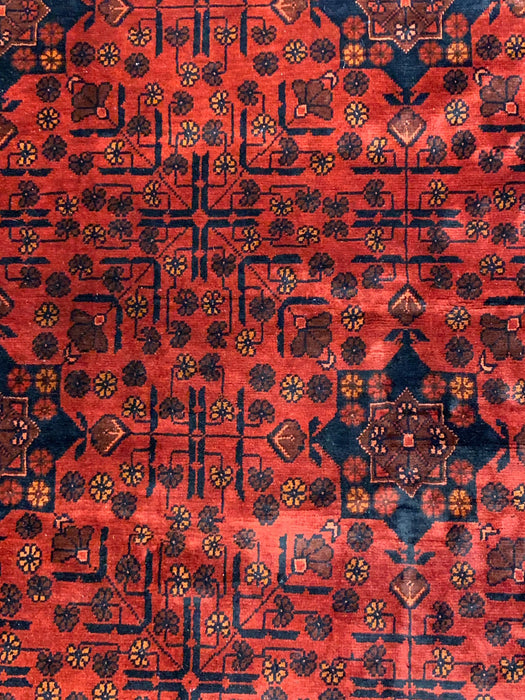 Terkaman Tribal Afghan Oriental Rug, size 9' 8" x 13' 4"  (C)