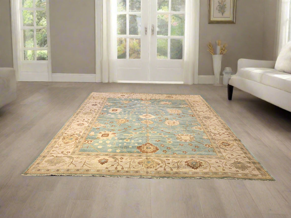 Hand-Knotted Sultanabad Vegetable-Dyed Wool Rug, 9' 4" x 11' 6"  (K)