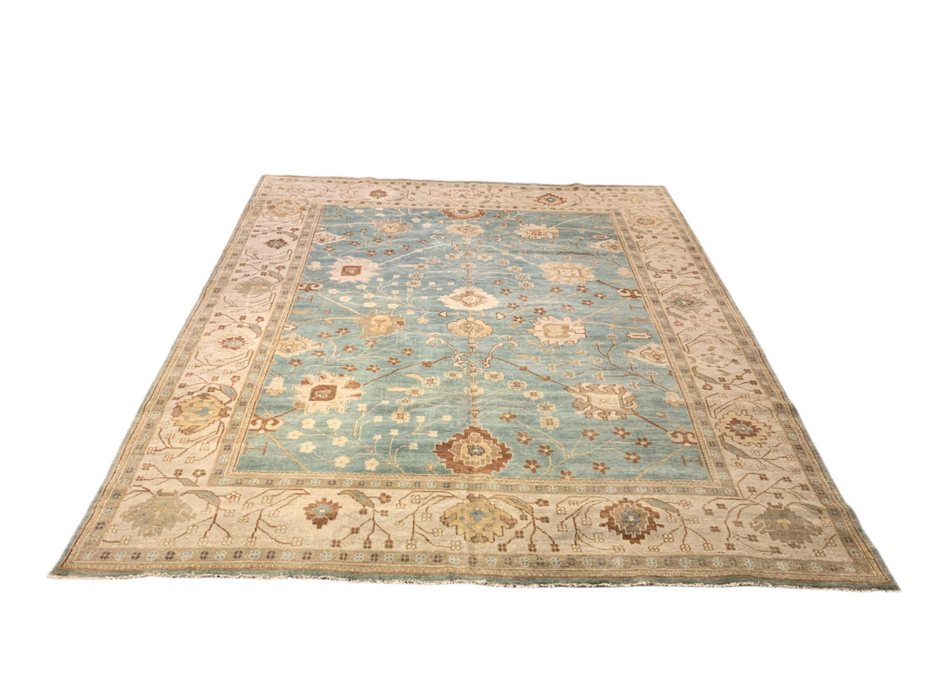 Hand-Knotted Sultanabad Vegetable-Dyed Wool Rug, 9' 4" x 11' 6"  (K)