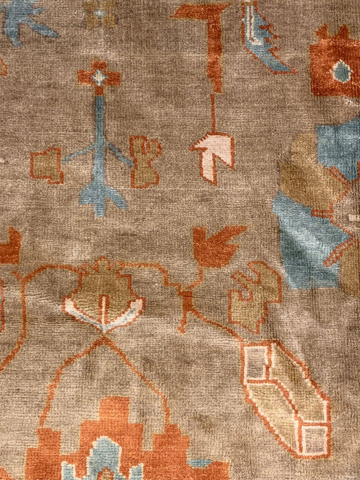 Hand-Knotted Sultanabad Vegetable-Dyed Wool Rug, 9' 2" x 11' 9"  (K)