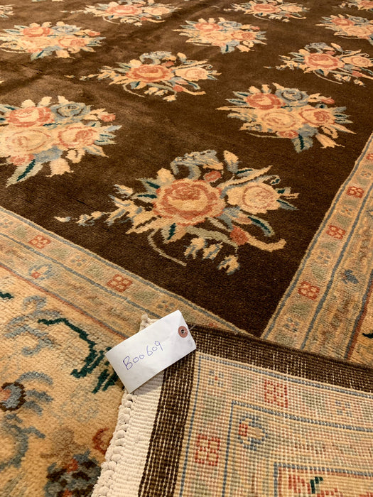 Sultanabad 100% wool Hand Made Rug - size 9" x 12"  (P)