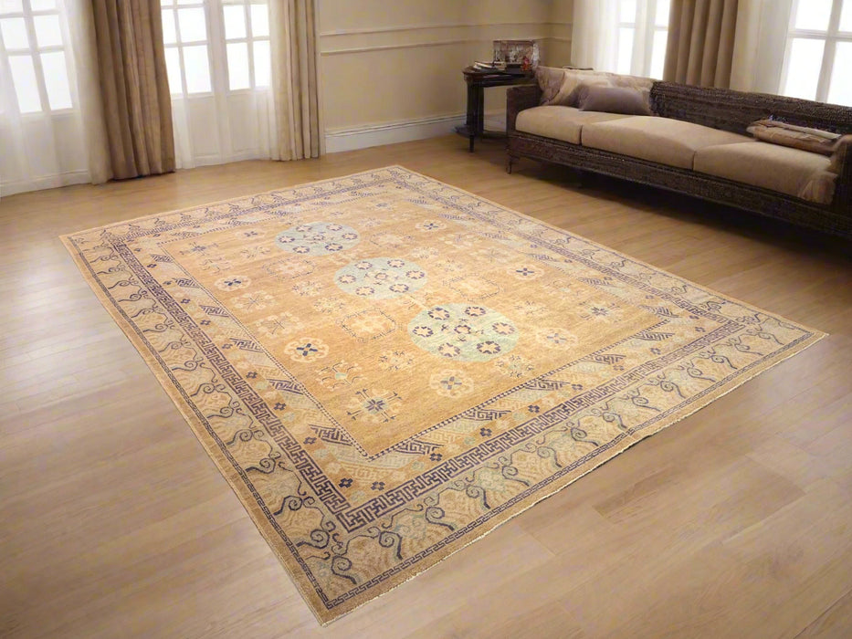 Khotan Pomegranate design Oriental Rug: Size 9" x 12' 4"