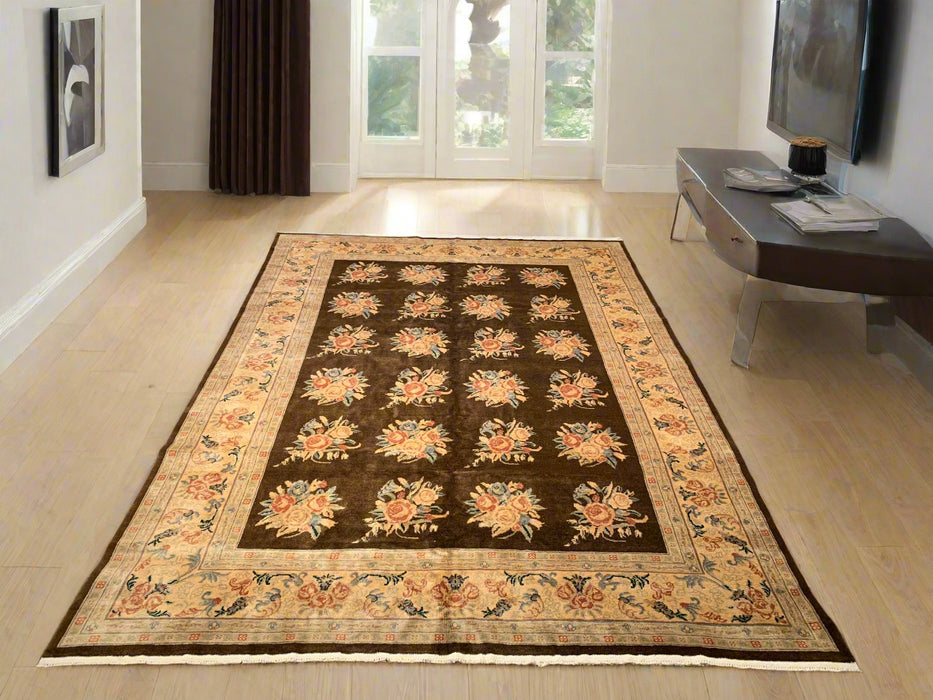 Sultanabad 100% wool Hand Made Rug - size 9" x 12"  (P)