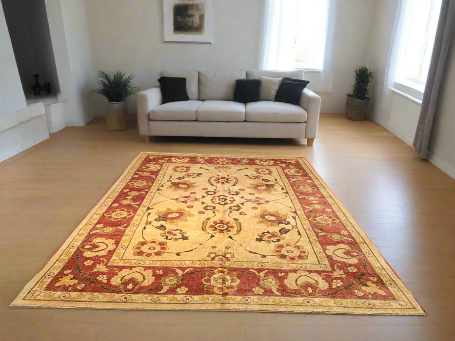 Hand-Knotted Sultanabad Vegetable-Dyed Wool Rug, 9" x 12' 4"  (K)