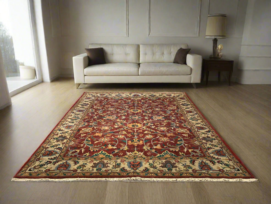 Sultanabad 100% wool Hand Made Rug - size 9" x 12"  (P)