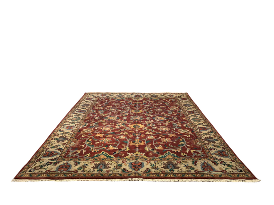 Sultanabad 100% wool Hand Made Rug - size 9" x 12"  (P)