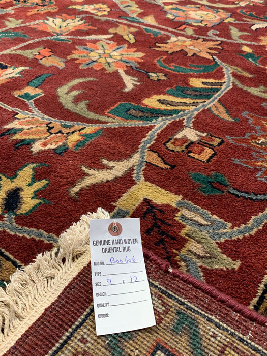 Sultanabad 100% wool Hand Made Rug - size 9" x 12"  (P)